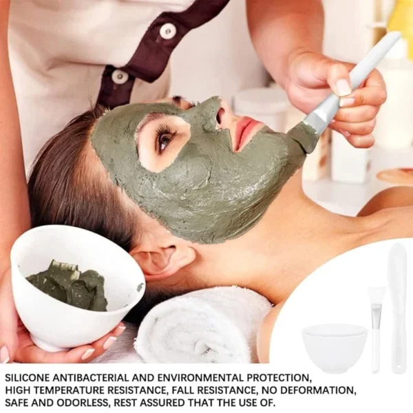 Herramientas para mezclar mascarillas faciales, aplicador Facial reutilizable, espátula, cuenco para máscara agitadora, Kit de cuchara, suministros de maquillaje de belleza para el cuidado de la piel - Imagen 2