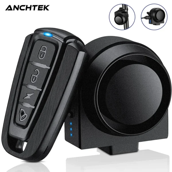 Alarma para motocicleta y bicicleta, sistema de alarma inalámbrico antirrobo con carga USB, Detector de vibración de 115dB, para Moto y coche