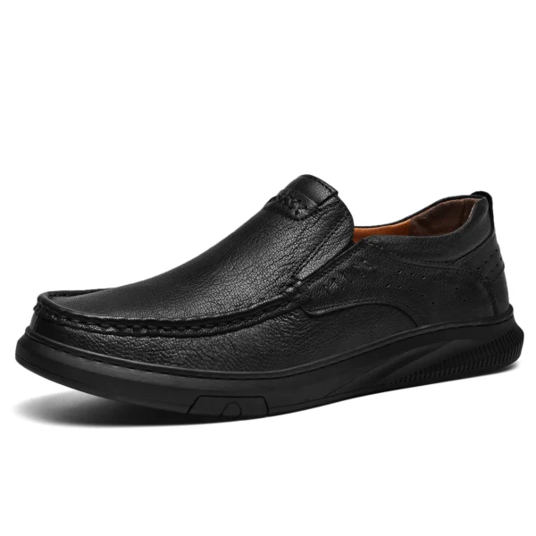 Zapatos de cuero de vaca de capa superior para hombre, zapatos informales para primavera y verano, suela suave, cómodos zapatos de conducción de cuero genuino para hombre - Imagen 7