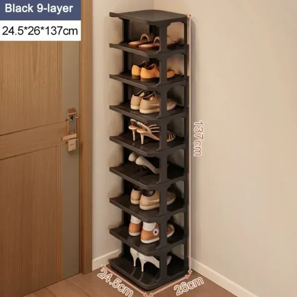 Zapatero multicapa, organizador de almacenamiento, muebles sencillos para el hogar, estante Vertical para zapatos, zapatillas, gabinetes para zapatos, vestíbulo fácil de montar - Imagen 8
