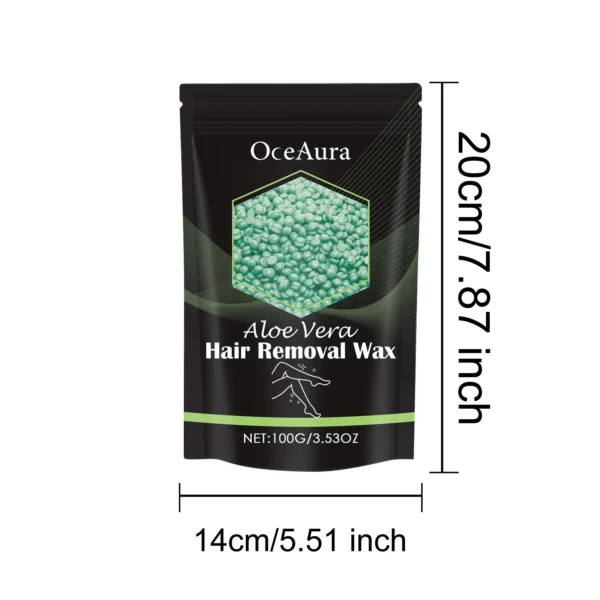 OceAura-granos de cera para depilación rápida de todo el cuerpo, 100g, axilas, piernas, piel seca y suave, suave y no irritante - Imagen 9