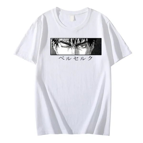 camiseta verano hombres mujeres algodón de gran tamaño Camiseta de manga corta Camiseta estampada Tops 2024 camiseta tendencia Fans ropa Anime Berserk - Imagen 9