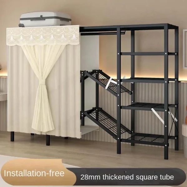 Estante plegable de tela para almacenamiento de ropa, armario abierto Simple, armarios de dormitorio, muebles para el hogar