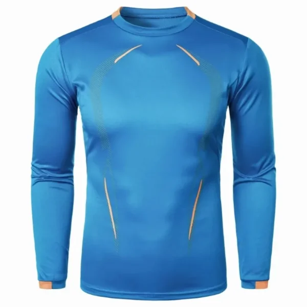 Camiseta de manga larga de secado rápido para hombre, ropa de calle ligera y transpirable, camiseta deportiva de gran tamaño para Fitness al aire libre, otoño - Imagen 5