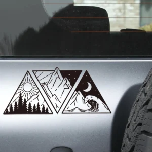 Calcomanías de montaña oceánica de estilo de coche, decoración de Camper Van, autocaravana, SUV, pegatinas de vinilo, accesorios, piezas de automóvil de sintonización