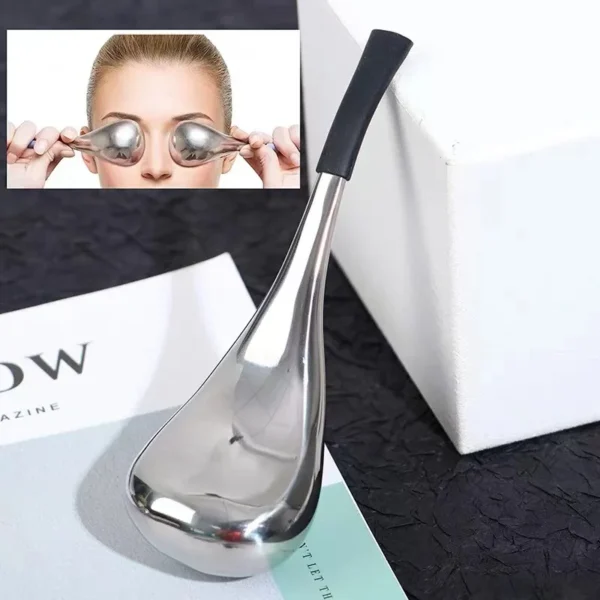 Globos de hielo, herramienta para el cuidado de la piel Facial para cara y ojos, palos criogénicos de belleza de acero inoxidable para mujeres, globos de Spa refrescantes, rodillo frío - Imagen 4