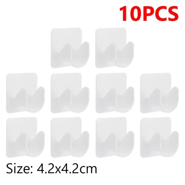 Soporte de barra de cortina fuerte, ganchos autoadhesivos ajustables para cortina de pared, Clip fijo, gancho para colgar, accesorios de baño - Imagen 10