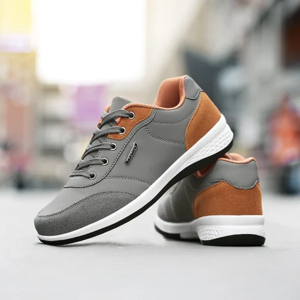 Zapatos de hombre primavera otoño zapatillas impermeables para caminar ocio zapatos deportivos de cuero para hombre calzado antideslizante tenis para hombres - Imagen 3