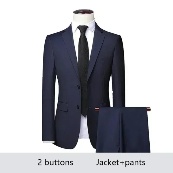 Trajes de boda para hombre, conjunto de 3 piezas, 2 trajes, chaquetas elegantes de alta calidad, chaleco, pantalones, Blazers, ropa Formal clásica de lujo 2024 - Imagen 15