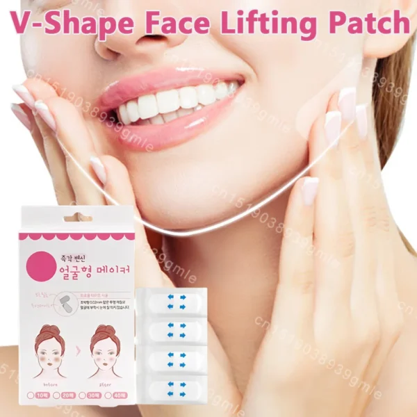 Parche de estiramiento Facial antiarrugas, pegatina para la frente, la mejilla y la barbilla, parches de estiramiento de la piel Facial antienvejecimiento, tiras eliminadoras de arrugas