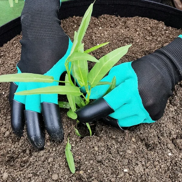 Guantes hortícolas con garras, guantes de excavación para jardín, vegetales, flores, jardín, plantación, guantes protectores de látex resistentes a puñaladas - Imagen 5