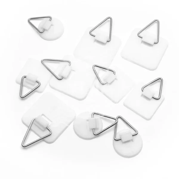 Colgador de platos adhesivo Invisible, soportes de platos verticales, ganchos para platos para imágenes, suministros de decoración artística de pared, accesorios para el hogar, 10 Uds. - Imagen 5