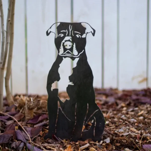 Silueta de metal para perros, decoración de silueta para cachorros de patio, adorno de silueta de Doberman/Bulldog para jardín al aire libre - Imagen 9