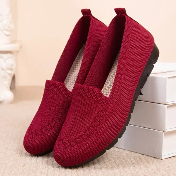 Zapatos informales para mujer, zapatillas planas transpirables de malla de verano, cómodas y ligeras, mocasines sin cordones, Zapatillas para mujer - Imagen 9