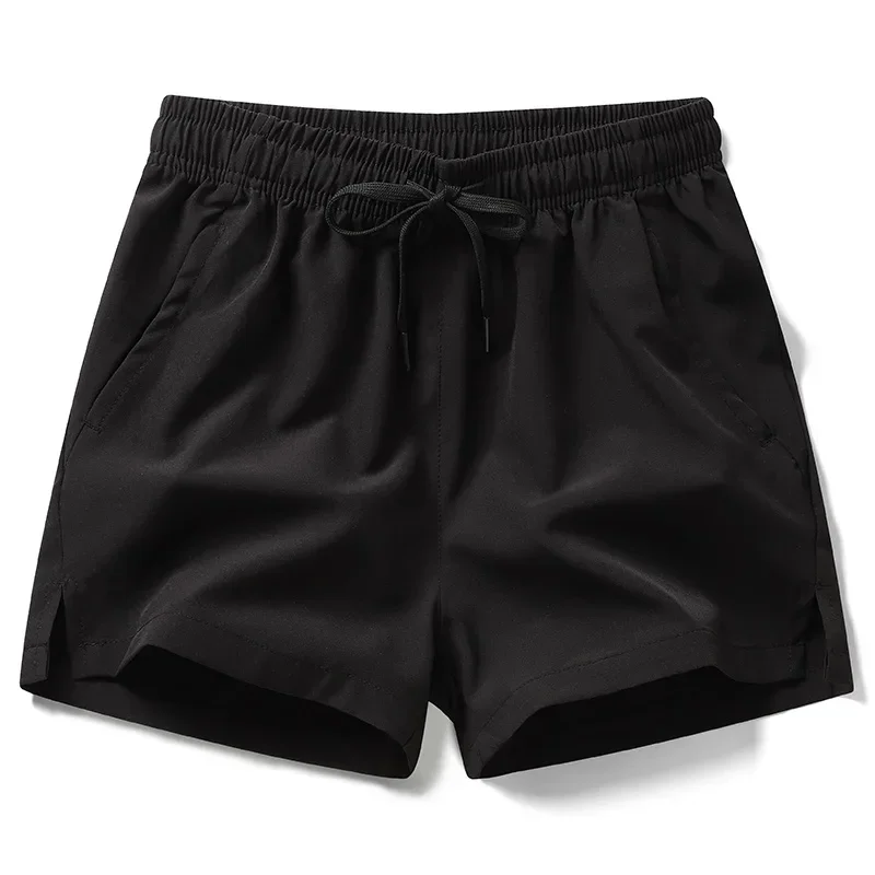 Pantalones de chándal ligeros de Fitness para hombre, pantalones cortos informales de verano con bolsillos, pantalones cortos básicos de Color sólido, pantalones cortos para correr en la playa para hombre - Imagen 4