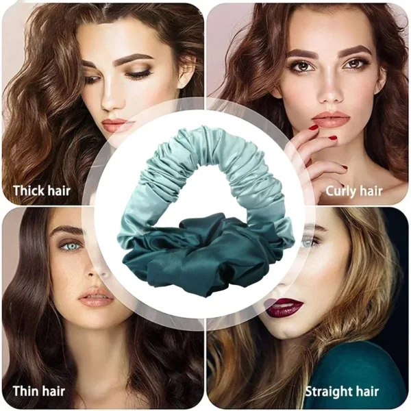 Barra rizadora sin calor para el cabello, rizadores de pelo suaves, rodillos perezosos para dormir, lazos de seda, varillas de p - Imagen 4