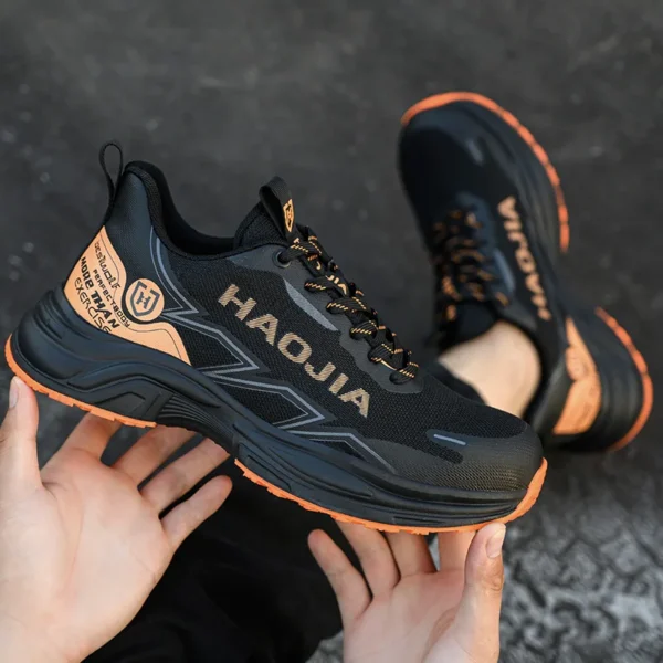 Zapatos de seguridad para el trabajo para hombre, zapatillas antipinchazos, zapatos de trabajo indestructibles para hombre, botas de seguridad ligeras de malla transpirable antideslizante - Imagen 2