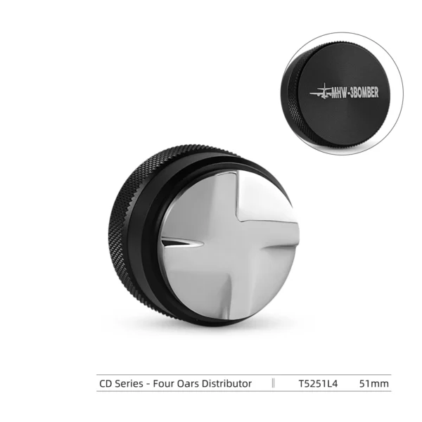 Compactador y distribuidor de café con alfombrilla de apisonamiento cepillo de limpieza juego de manipulación de Espresso accesorios de Barista para el hogar MHW-3BOMBER 51/53/58mm - Imagen 17
