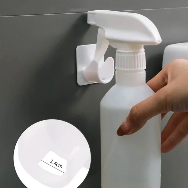 Soporte de barra de cortina fuerte, ganchos autoadhesivos ajustables para cortina de pared, Clip fijo, gancho para colgar, accesorios de baño - Imagen 5