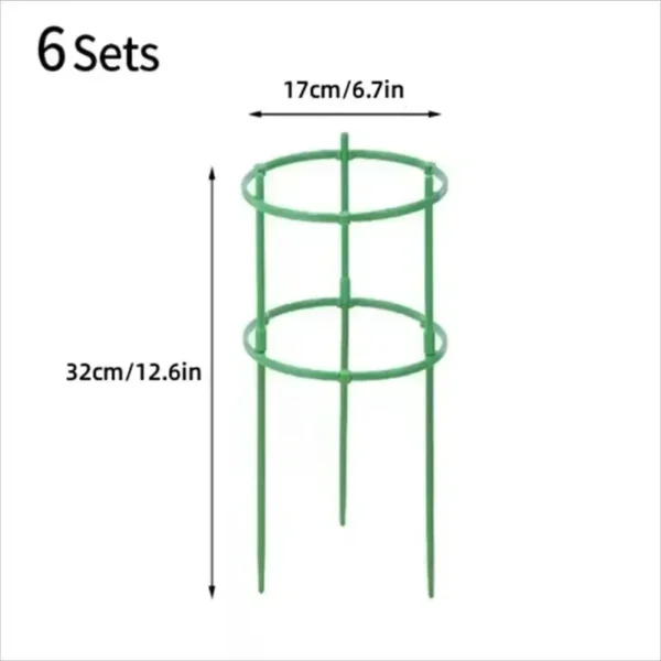 Juego de 12 soportes para plantas, estaca semicircular para enredaderas trepadoras, varilla de fijación para bonsái, soporte para estacas para plantas de jardín, soporte para anillos de flores - Imagen 9