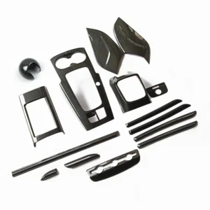 Consola central tablero pegatinas tiras fibra de carbono decoración de puerta de coche cubierta embellecedora accesorios de Interior de coche Para Audi A3 8V S3