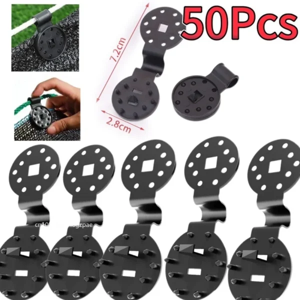 Clips de plástico de agarre de bloqueo de alta resistencia abrazadera de fijación de tela de sombra de invernadero Clips de lona Clips de tela de valla para red de jardín 5/10/100 Uds. - Imagen 7