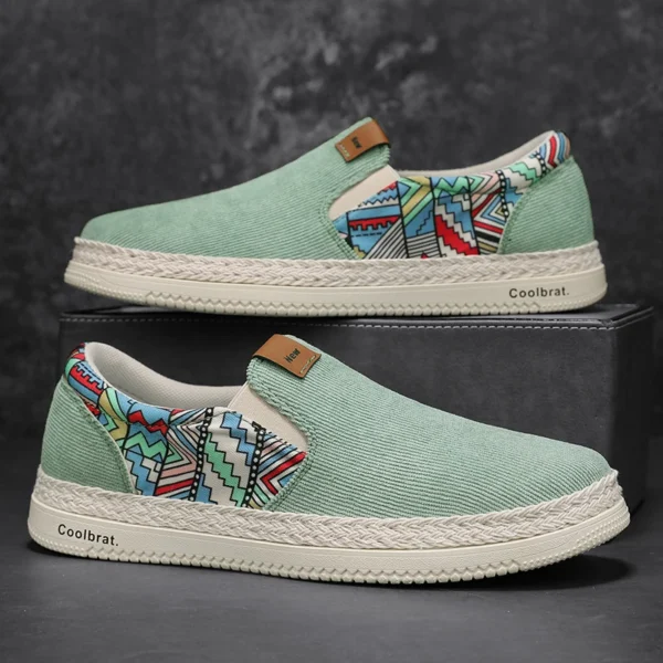 Zapatos planos de lona para hombre, mocasines de tela de lino de pescador, zapatillas de deporte de verano para hombre, zapatos de nuevo estilo, zapatillas de deporte, zapatos casuales para hombre - Imagen 5