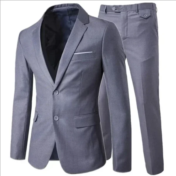 Trajes elegantes para hombre para boda, 3 piezas, 2 conjuntos de chaquetas, chaleco, pantalones, Blazers de lujo, traje clásico ajustado, traje Formal completo 2024 - Imagen 18
