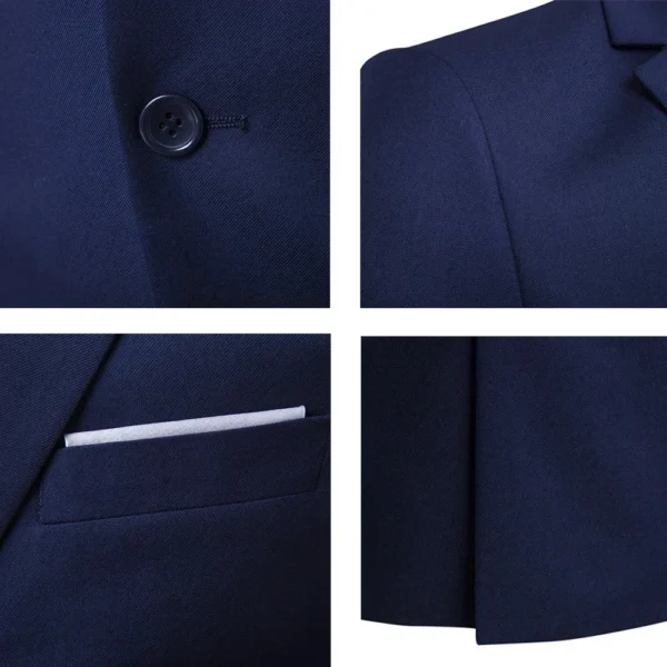 Trajes de hombre para boda, 3 piezas, conjunto elegante de 2 trajes, Blazers, chaquetas clásicas de negocios de lujo a la moda, chaleco, pantalones, ropa Formal 2024 - Imagen 6