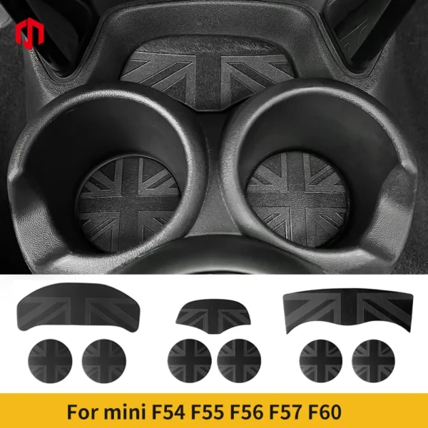 Posavasos, taza de coche, Union Jack-cojín de café, protección de ranura de almacenamiento, alfombrilla antideslizante para MINI Cooper F55 F56 F54 F60, accesorios