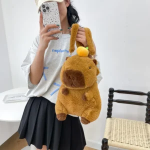 Muñeca de peluche Kawaii, mochila de felpa de capibara, bolso para niños, bolso de hombro de juguete, Mini mochila, bolsos, regalos para novia
