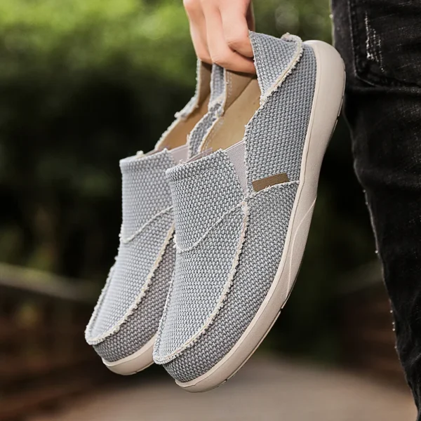 Zapatos casuales cómodos zapatos de lona ligeros para hombres Slip-On marca Nueva llegada Primavera Verano  moda mocasines planos zapatos - Imagen 5