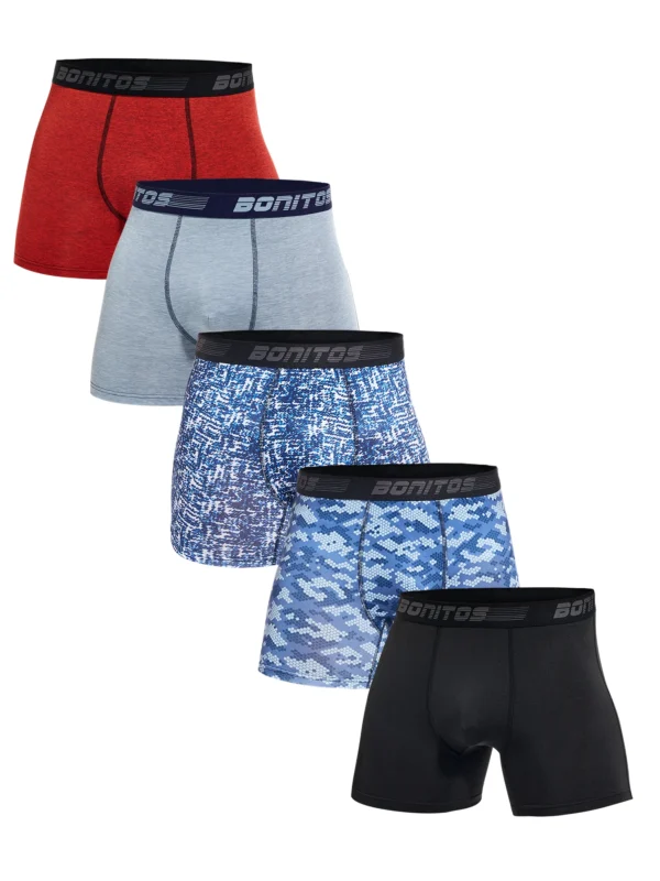Paquete de 5 uds. De bragas para hombre, ropa interior de poliéster, Boxer y calzoncillos de marca para hombre, conjunto de lujo, pantalones cortos sexis, regalo deslizante, 2025 - Imagen 7