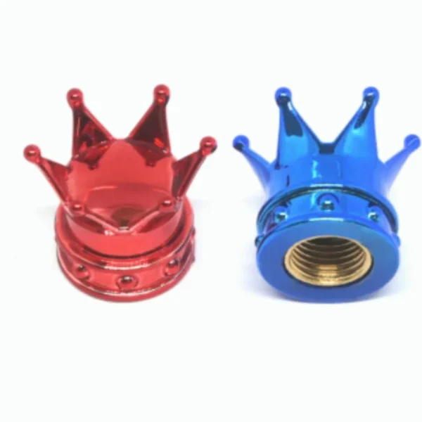 Tapas de válvula de corona universales para coche, cubierta de válvula de rueda impermeable a prueba de polvo, tapa de llanta de neumático de motocicleta y coche, tapa de válvula embellecedora de coche 4 Uds. - Imagen 4