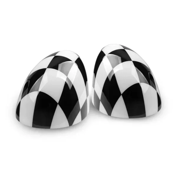 Cubiertas de espejo retrovisor exterior 2 unids/set la bandera negra carcasa del coche  para BMW MINI Cooper One S JCW F54 F55 F56 F57 F60 2015-2019 - Imagen 16