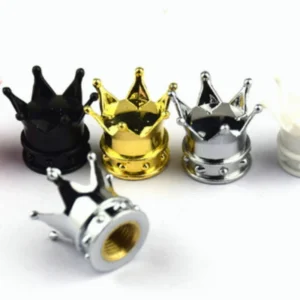 Tapas de válvula de corona universales para coche, cubierta de válvula de rueda impermeable a prueba de polvo, tapa de llanta de neumático de motocicleta y coche, tapa de válvula embellecedora de coche 4 Uds.