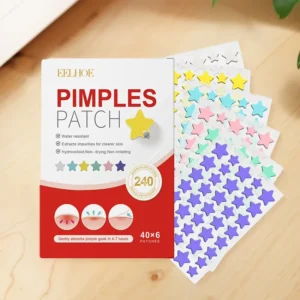 Parche para espinillas de alta gama, parches para acné en forma de corazón/estrella, parches de puntos para acné, hidrata para cubrir las imperfecciones y las imperfecciones 240 Uds. Nuevo