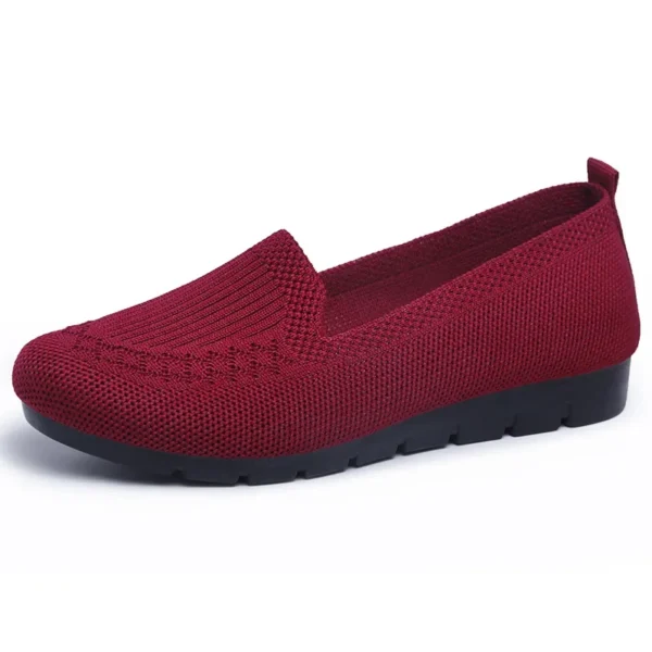Zapatos informales para mujer, zapatillas planas transpirables de malla de verano, cómodas y ligeras, mocasines sin cordones, Zapatillas para mujer - Imagen 4