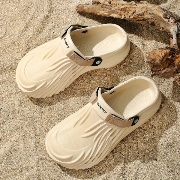 Sandalias tipo zuecos de lujo para hombre, zapatillas tipo zuecos para hombre, zapatos de jardín para hombre y mujer, zapatos deslizantes de ocio para hombre - Imagen 6