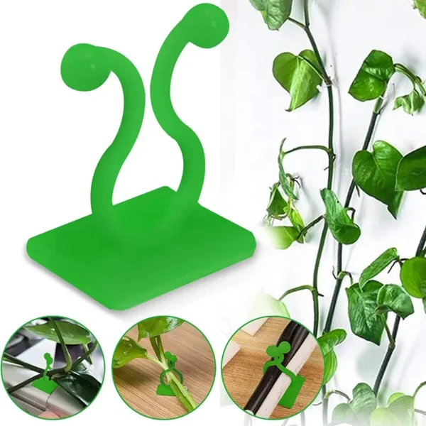 Clips de fijación de pared para plantas trepadoras, fijador de vid de ratán, gancho autoadhesivo, Clip Invisible para encuadernación de jardín, Clip adhesivo de pared, 10/30/50 Uds. - Imagen 2