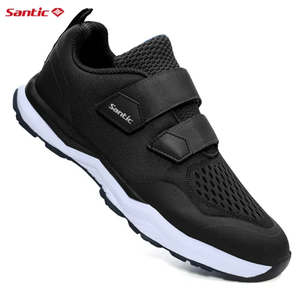 Zapatos informales para bicicleta de montaña, calzado de ciclismo con Pedal SPD para hombre, suela de goma, tela de malla 3D, zapatillas multiusos para correr - Imagen 5