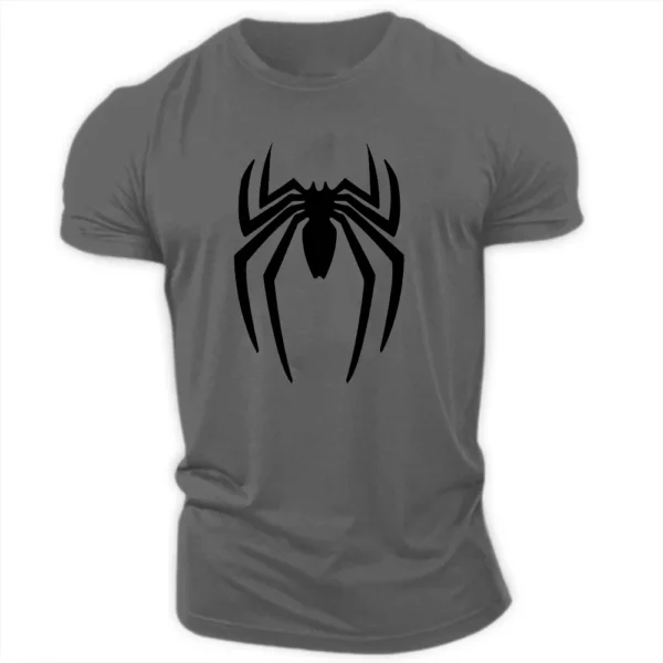 Camiseta con estampado de araña para hombre, Top de manga corta, holgado, informal, Hip-Hop, personalidad, moda de verano - Imagen 5