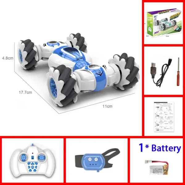 Control remoto reloj Sensor de gestos juguete eléctrico RC Drift Car 2,4 GHz 4WD rotación regalo para niños cumpleaños Samll RC Stunt Car - Imagen 10