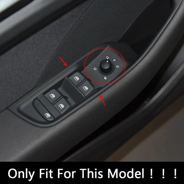 Consola central tablero pegatinas tiras fibra de carbono decoración de puerta de coche cubierta embellecedora accesorios de Interior de coche Para Audi A3 8V S3 - Imagen 6