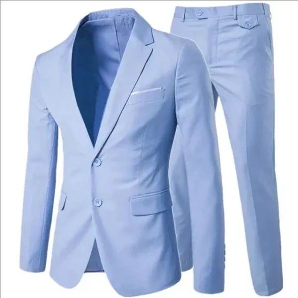 Trajes elegantes para hombre para boda, 3 piezas, 2 conjuntos de chaquetas, chaleco, pantalones, Blazers de lujo, traje clásico ajustado, traje Formal completo 2024 - Imagen 23