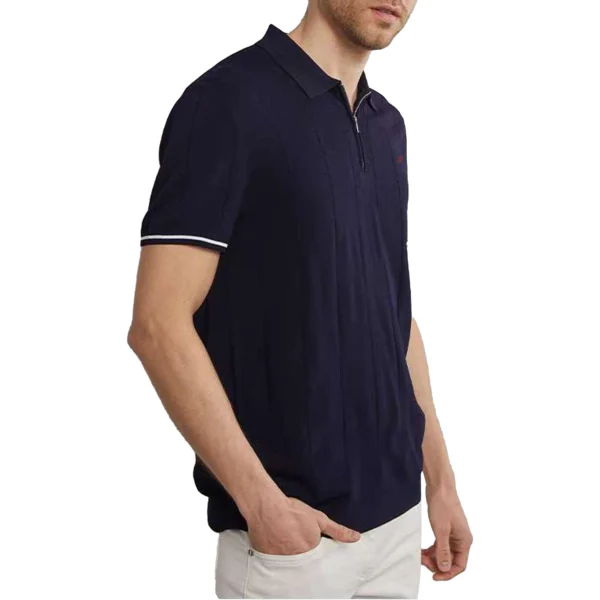 Camisa Polo de punto acanalado de verano para hombres, Polos con textura transpirables y frescos de calidad de marca para hombres - Imagen 4