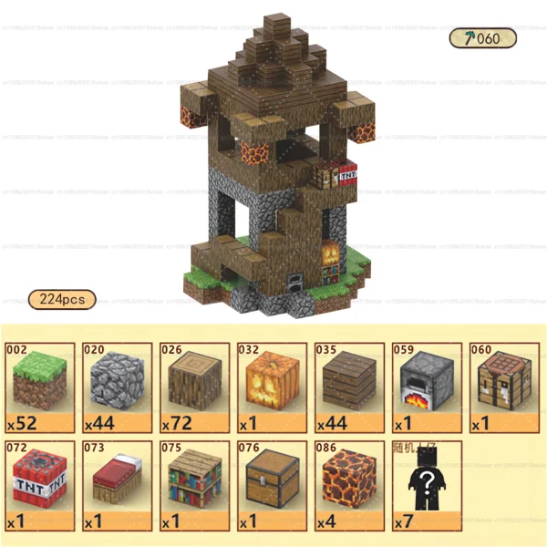 Bloques de construcción magnéticos, cubo magnético, juego de juguetes del mundo de la mina, cubos apilables sensoriales Montessori, juego de construcción, regalo de cumpleaños - Imagen 37