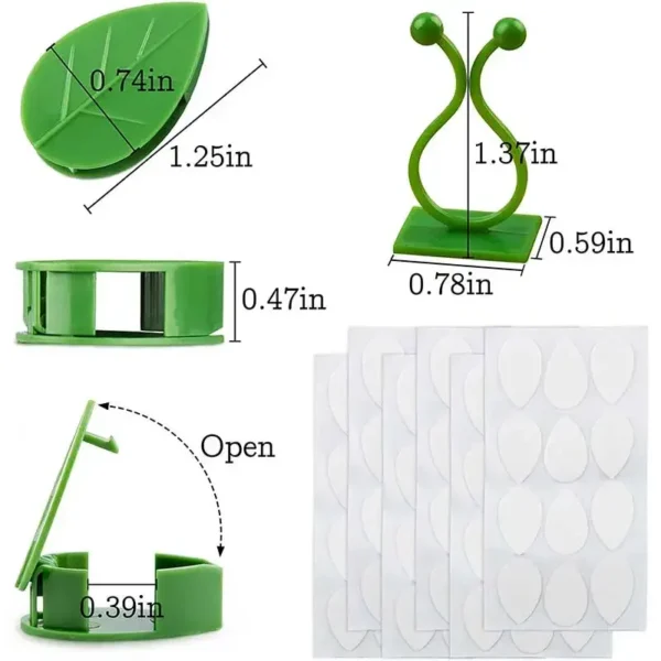 Clips de fijación de pared para plantas trepadoras, fijador de vid de ratán, gancho autoadhesivo, Clip Invisible para encuadernación de jardín, Clip adhesivo de pared, 10/30/50 Uds. - Imagen 5