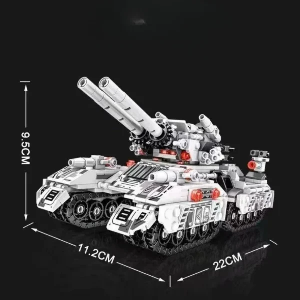 Nuevo tanque de vehículo militar de la Segunda Guerra Mundial 8 en 1, modelo de camión de avión, bloques de construcción DIY, juguetes de construcción para niños, regalos para niños y adultos - Imagen 3