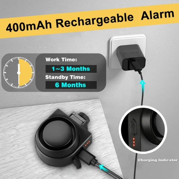 Alarma para motocicleta y bicicleta, sistema de alarma inalámbrico antirrobo con carga USB, Detector de vibración de 115dB, para Moto y coche - Imagen 3